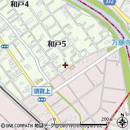 埼玉県南埼玉郡宮代町和戸5丁目5-26周辺の地図