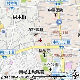 埼玉県東松山市本町2丁目5周辺の地図