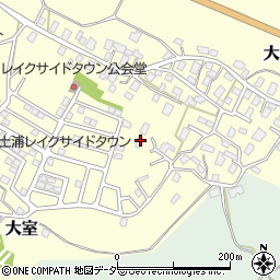 茨城県稲敷郡阿見町大室588周辺の地図