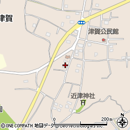 津賀地区簡易水道機場周辺の地図