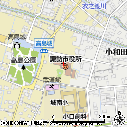 長野県諏訪市周辺の地図