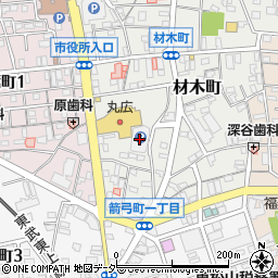 まるひろ東松山店立体駐車場周辺の地図