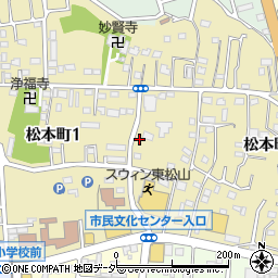 埼玉県東松山市松本町周辺の地図