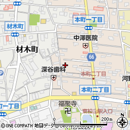 埼玉県東松山市本町2丁目3-30周辺の地図