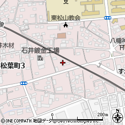 スクエア２１松葉町周辺の地図