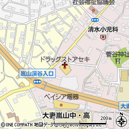 ドラッグストア・セキ　武蔵嵐山店周辺の地図