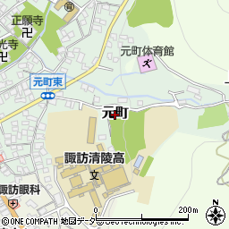 長野県諏訪市元町周辺の地図