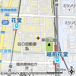 福井県福井市花堂北1丁目周辺の地図