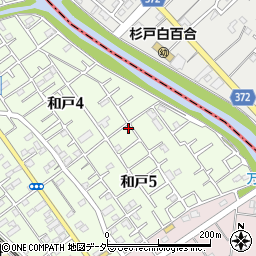 埼玉県南埼玉郡宮代町和戸5丁目4-5周辺の地図