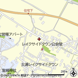 茨城県稲敷郡阿見町大室704周辺の地図