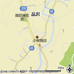 埼玉県秩父市品沢周辺の地図