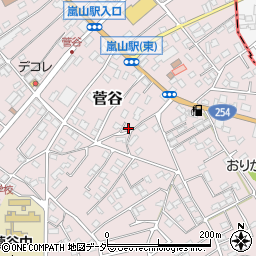 埼玉県比企郡嵐山町菅谷392-1周辺の地図