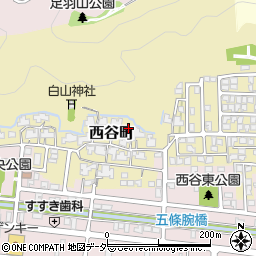 福井県福井市西谷町周辺の地図