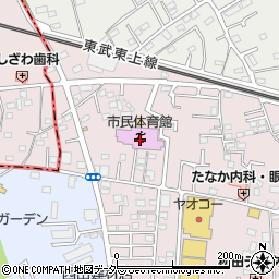 東松山市民体育館周辺の地図