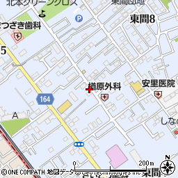 埼玉県北本市東間周辺の地図
