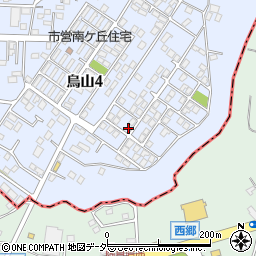 茨城県土浦市烏山4丁目1940-7周辺の地図