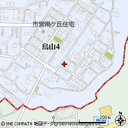 茨城県土浦市烏山4丁目1940-10周辺の地図