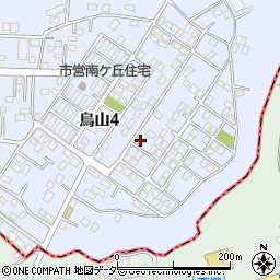 茨城県土浦市烏山4丁目1968-2周辺の地図