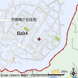 茨城県土浦市烏山4丁目1940-16周辺の地図