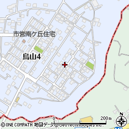 茨城県土浦市烏山4丁目1940-28周辺の地図