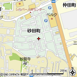 埼玉県東松山市砂田町周辺の地図