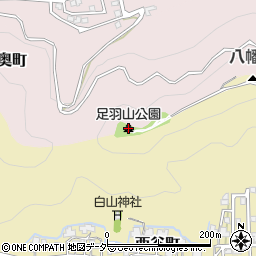足羽山公園周辺の地図