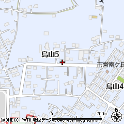 茨城県土浦市烏山5丁目2157-1周辺の地図