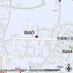茨城県土浦市烏山5丁目2157周辺の地図