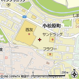 西友東松山店駐車場周辺の地図