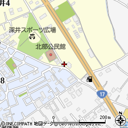 埼玉県北本市深井4丁目185周辺の地図