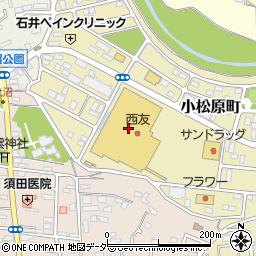 西友東松山店周辺の地図