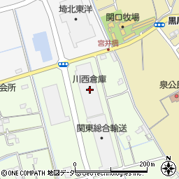 川西倉庫周辺の地図