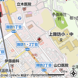 長野県諏訪市諏訪周辺の地図
