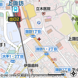 三井住友銀行諏訪支店周辺の地図
