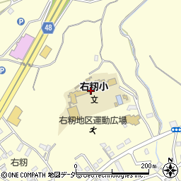 土浦市立　右籾小学校・児童クラブ周辺の地図