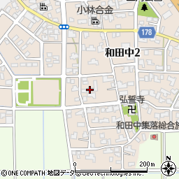 プランドール和田中Ｂ周辺の地図