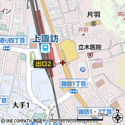 上諏訪駅霧ヶ峰口(東口)周辺の地図