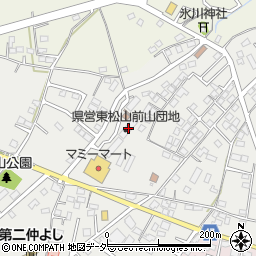 県営東松山前山団地周辺の地図