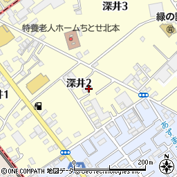 埼玉県北本市深井2丁目95周辺の地図