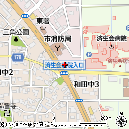 三甲福井周辺の地図