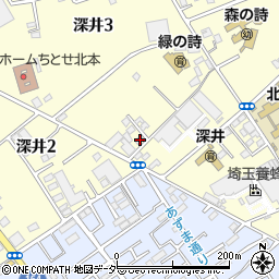 埼玉県北本市深井3丁目178周辺の地図