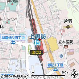 長野県諏訪市周辺の地図