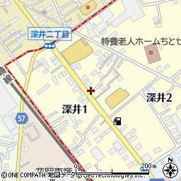 埼玉県北本市深井2丁目21周辺の地図