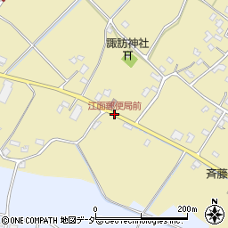 江面郵便局前周辺の地図