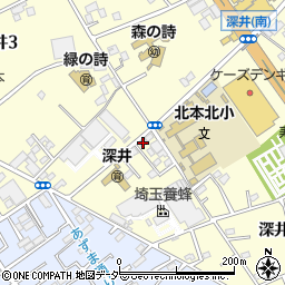 埼玉県北本市深井4丁目17周辺の地図