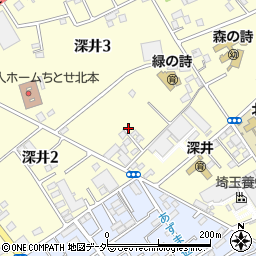 埼玉県北本市深井3丁目174周辺の地図