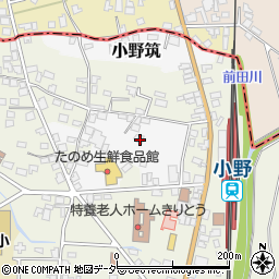 長野県辰野町（上伊那郡）小野筑周辺の地図