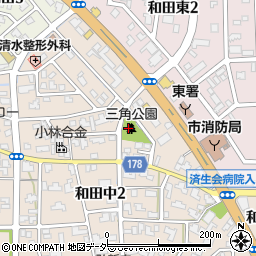和田中東公園周辺の地図