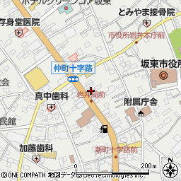 不二家　岩井店周辺の地図