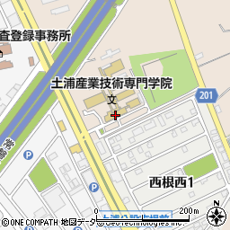 茨城県立土浦産業技術専門学院自動車整備科実習棟周辺の地図